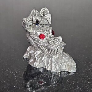 Rawcliffe Pewter Castle Dragon Figure Vintage 1990 Dungeons & Dragons RPG Token